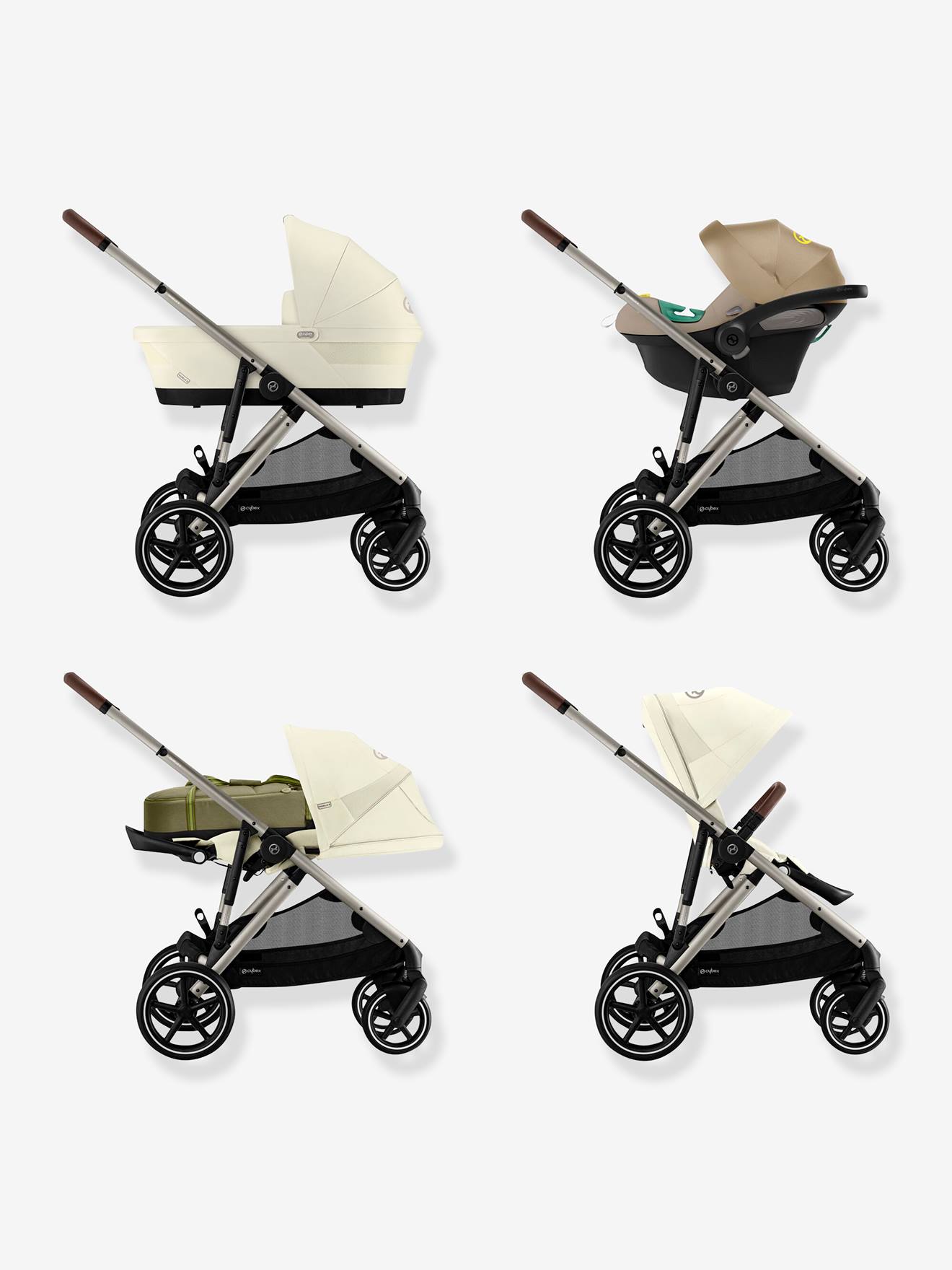 Carrinho de bebê CYBEX Gold Gazelle S Evolution bege