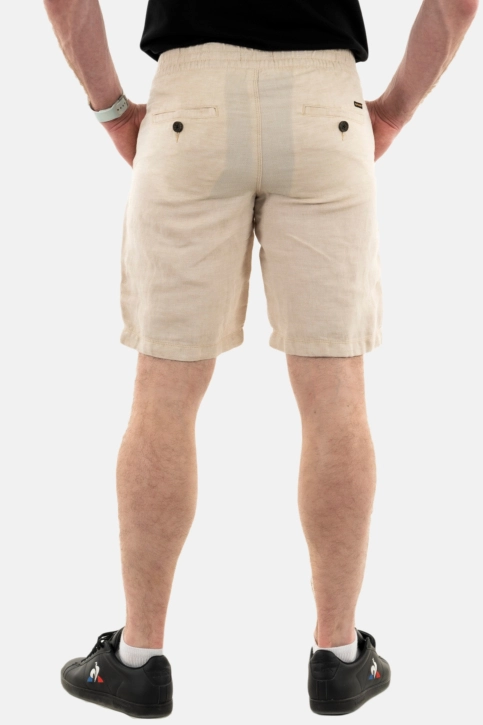Shorts bermudas superdry drawstring linen 6xm stone grey