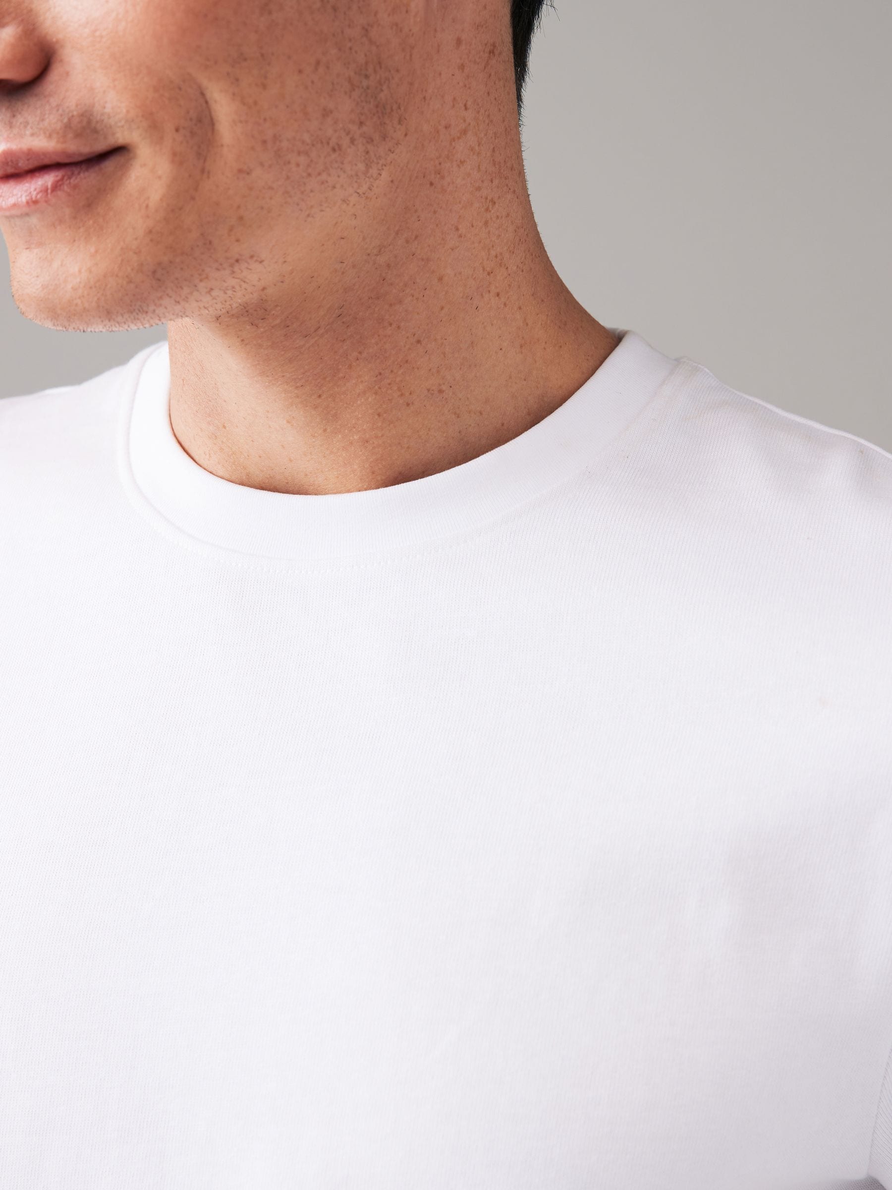 Wit - Normale Pasvorm - Zwaar T-shirt