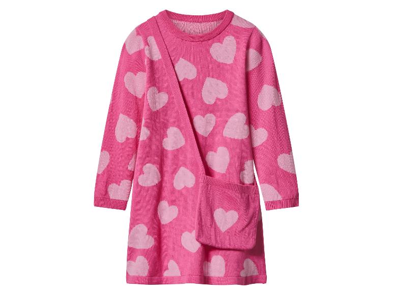 Gebreide kinder jurk met tasje