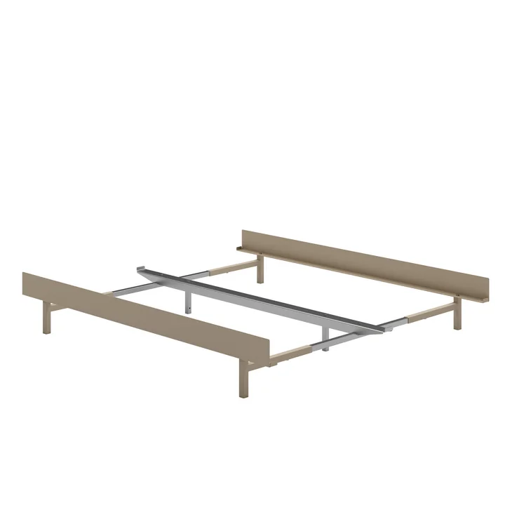 Moebe - Bett, 90 - 180 cm, H 29 cm / sand