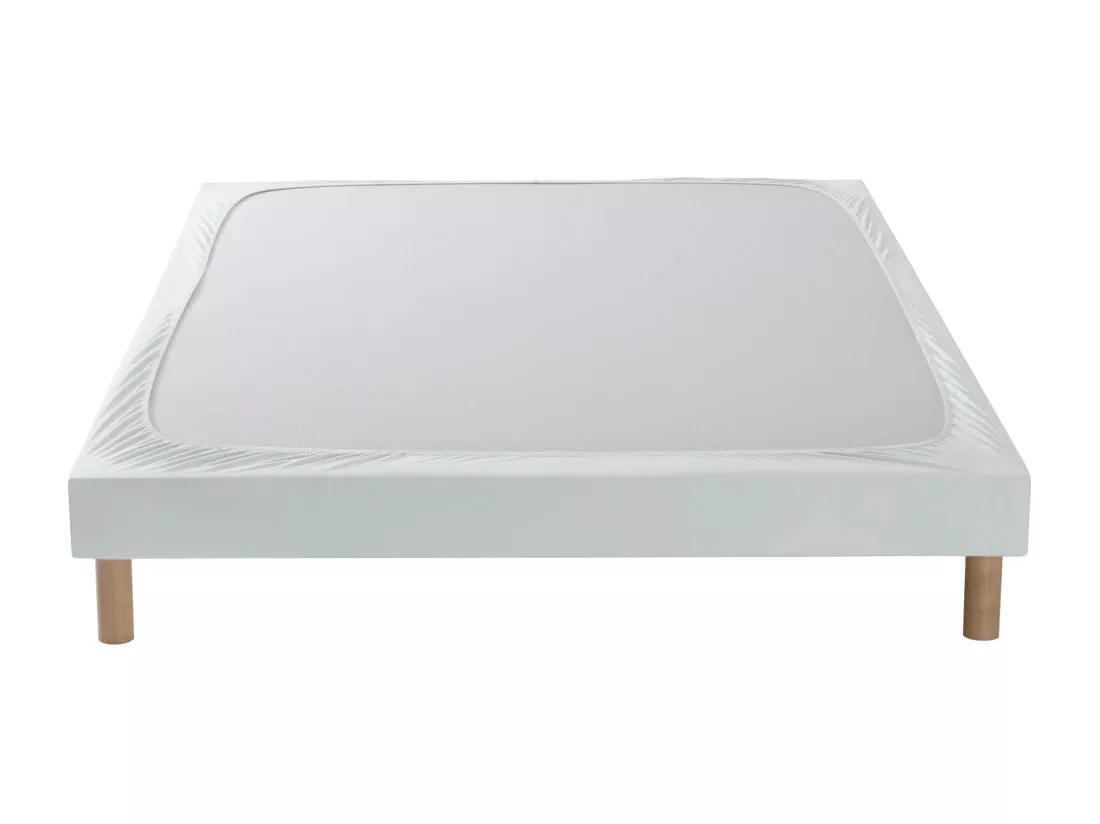 Cache-sommier coton jersey gris 200x200
