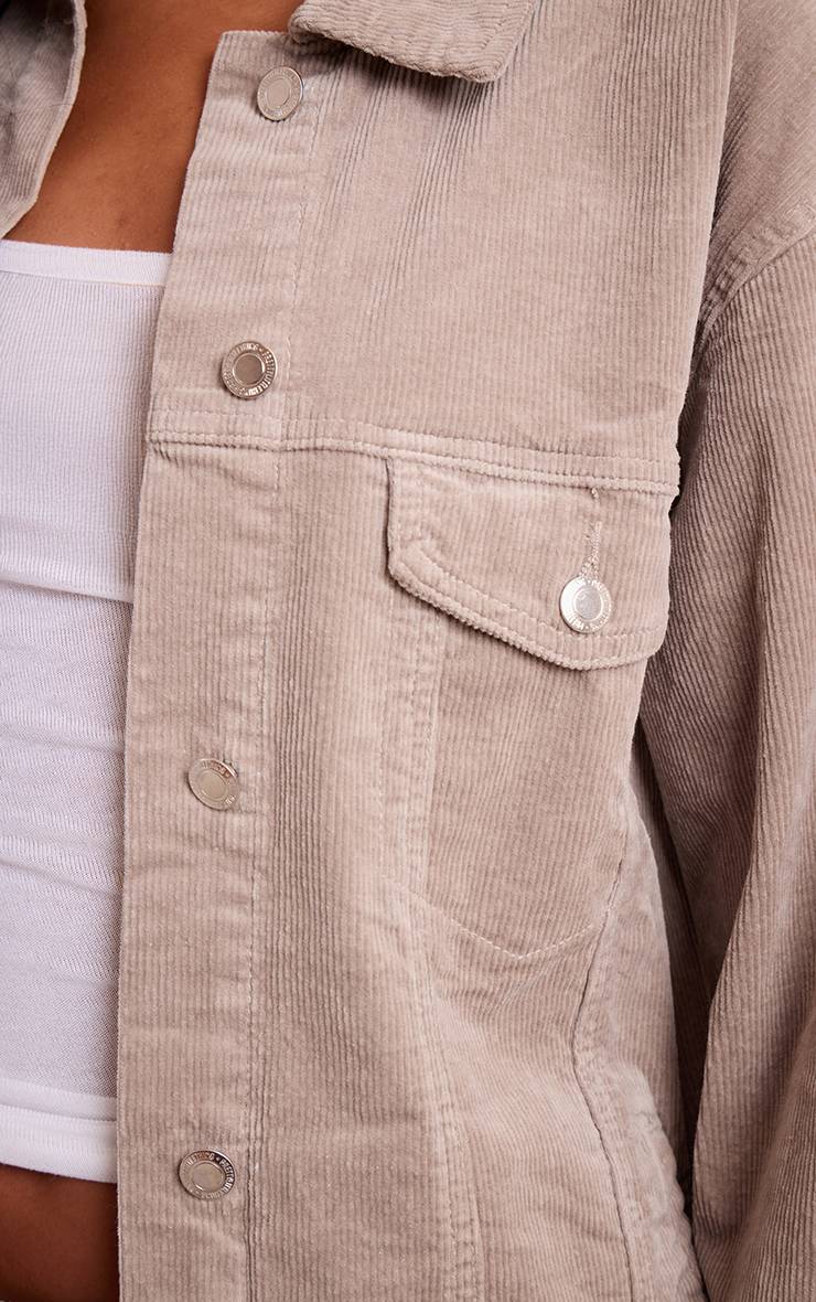 Taupe Chemise En Velours Côtelé Taupe Tall