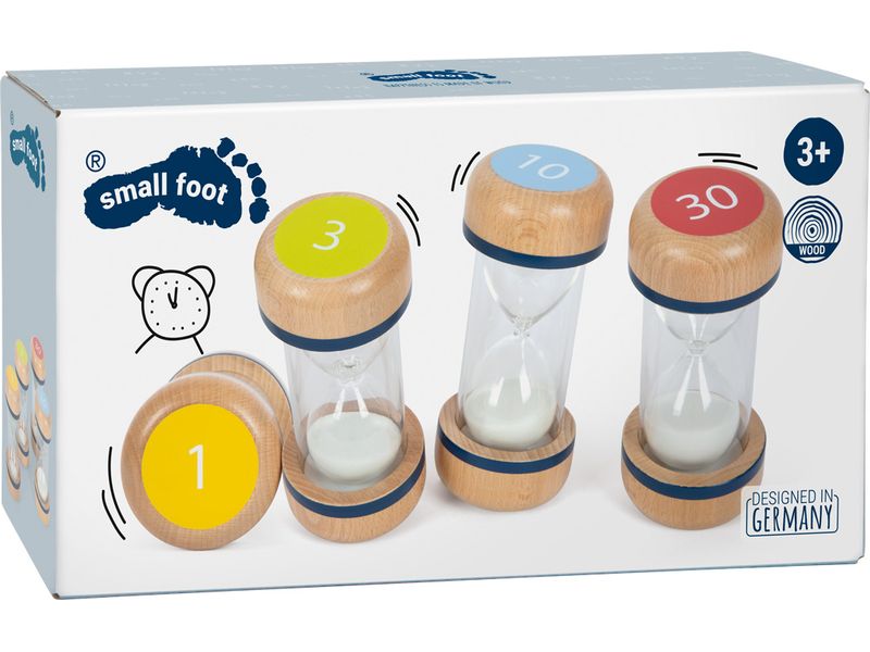 small foot Sanduhren-Set XL Educate Grosses Sanduhr-Set aus robustem Buchenholz