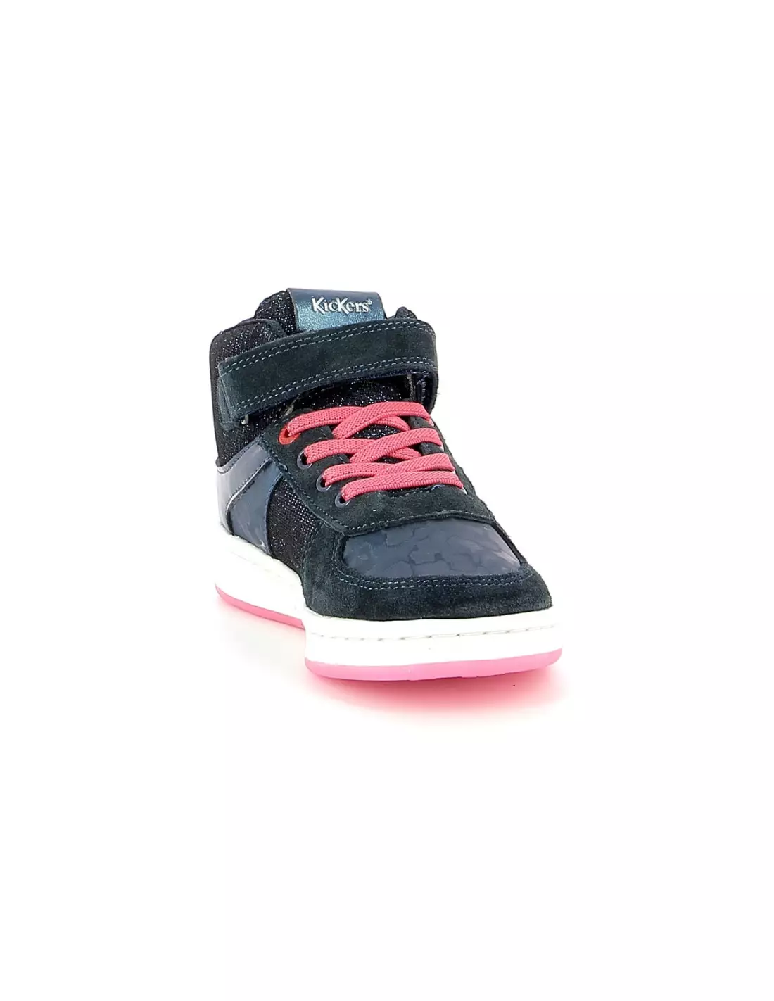 KICKERS BILBON BB MID - Baskets Marinebleuglitter