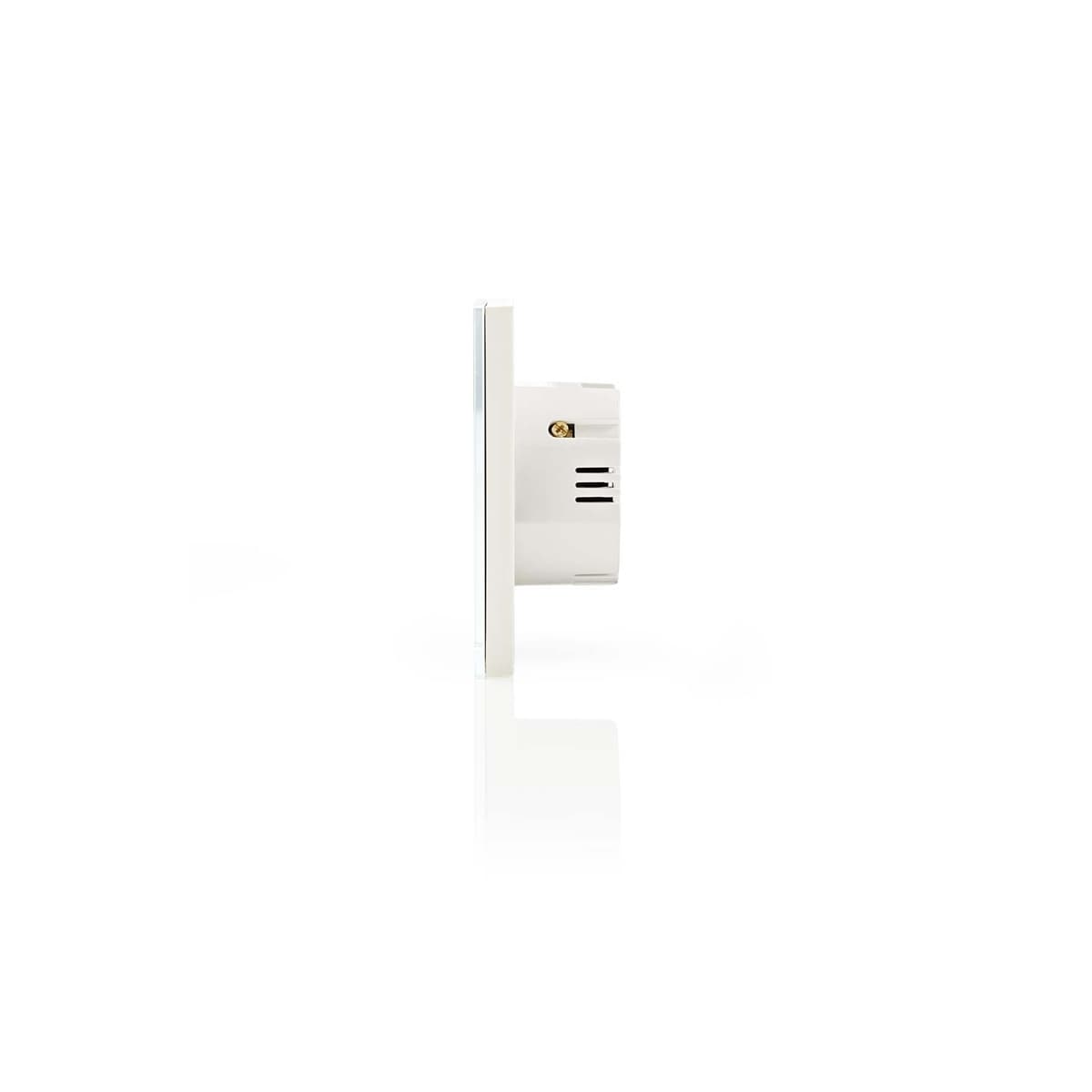 Nedis SmartLife Veggbryter | Wi-Fi | Enkelt | Wall Mount | 1000 W | Android™ / IOS | Glass | Hvit