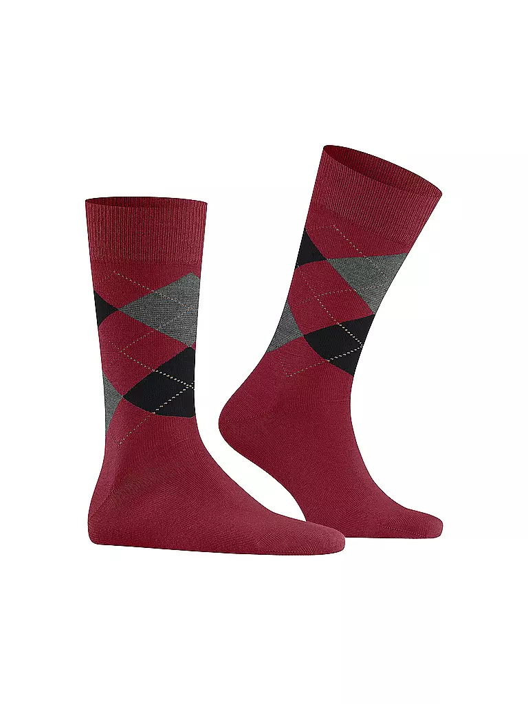 BURLINGTON Herren Socken EDINBURGH 40-46 cranberry rot