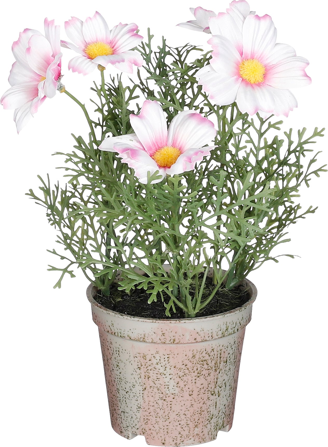 Mica Decorations kunstplant Margriet roze H 21,5 D 13 cm