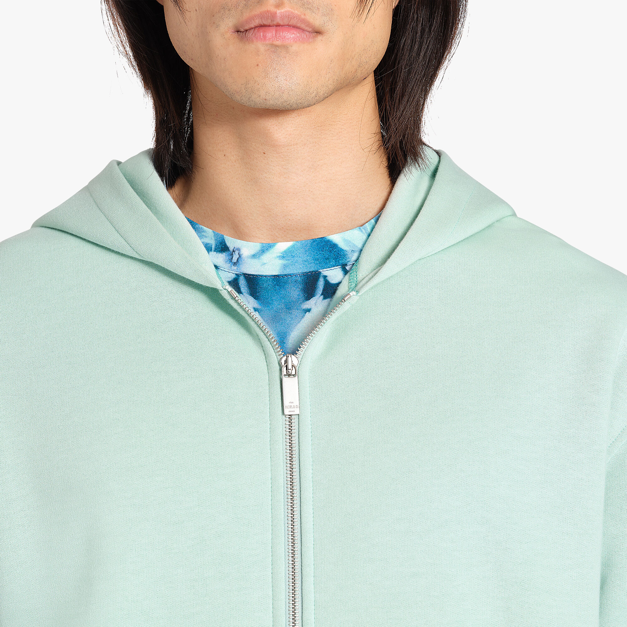Sweat À Capuche Zippe Avec Broderie Scritto