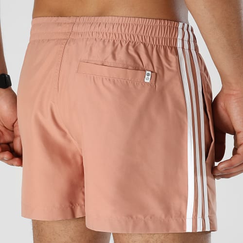 Short De Bain A Bandes H44771 Beige Rosé