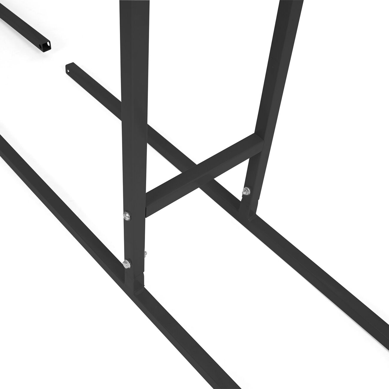 Pratik Garden Serre bûches extensible sur pieds grande capacité noire - 95x60/120x24 cm