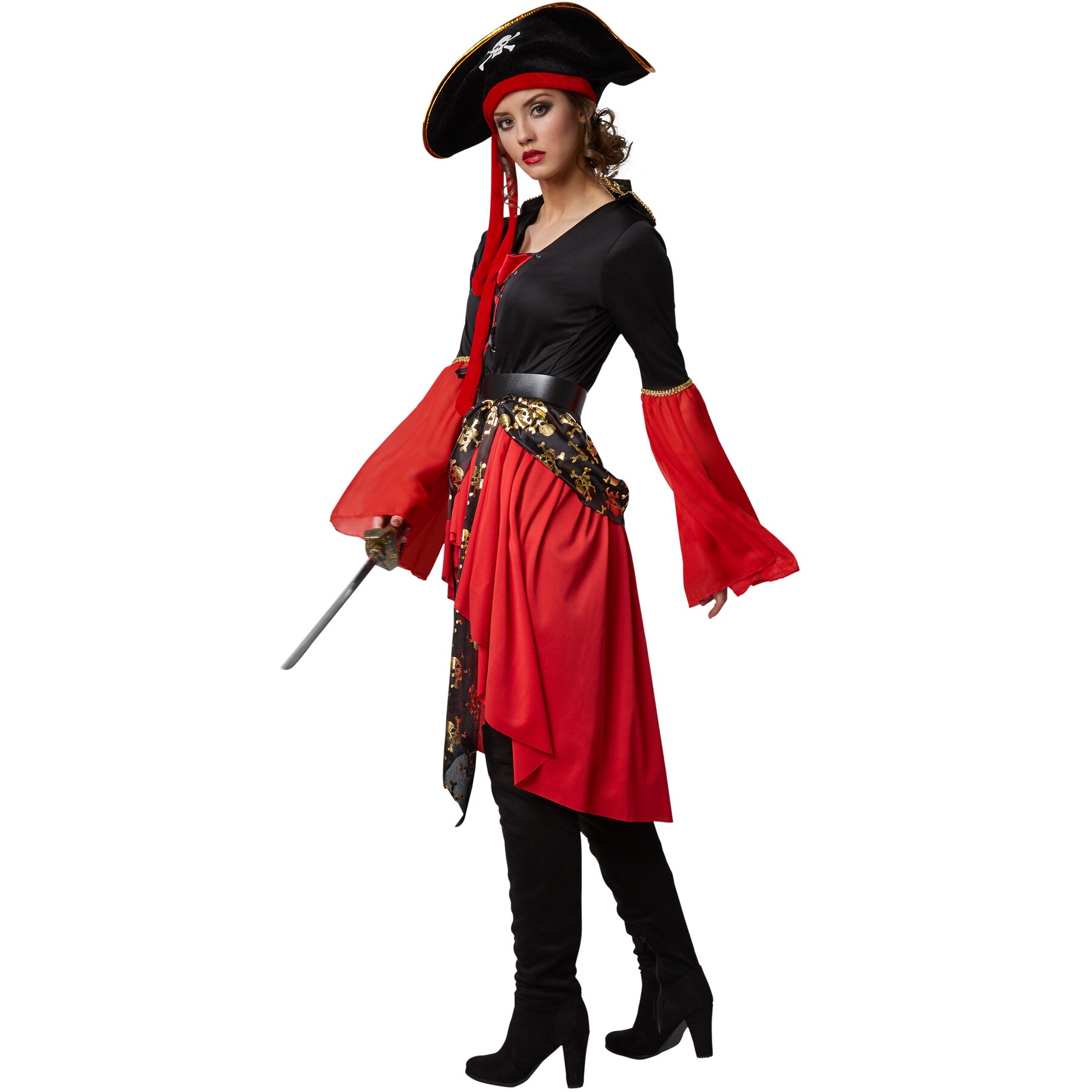 tectake® Frauenkostüm Piratenkönigin