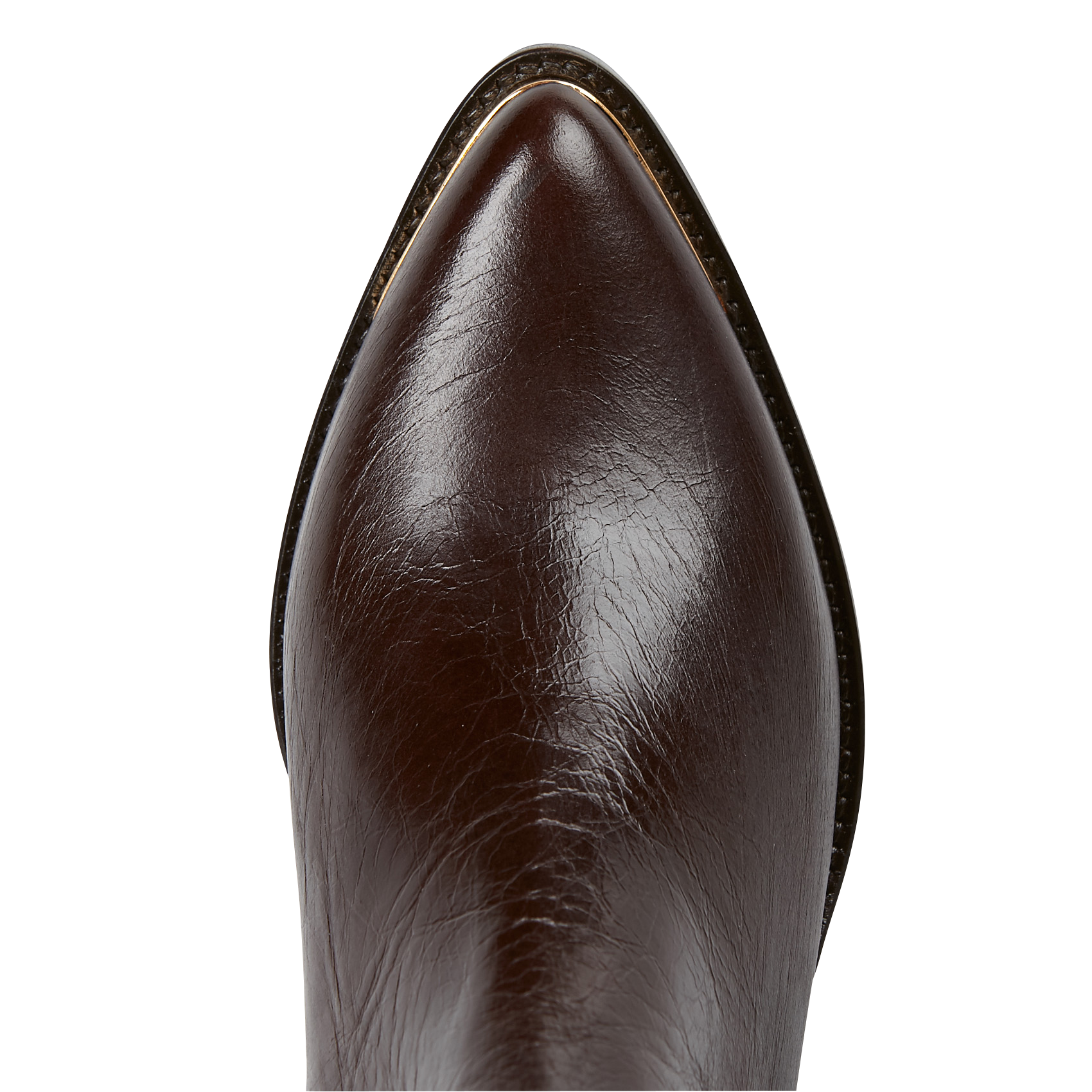 DELO - Bottines à bout pointu en cuir vieilli | Marron