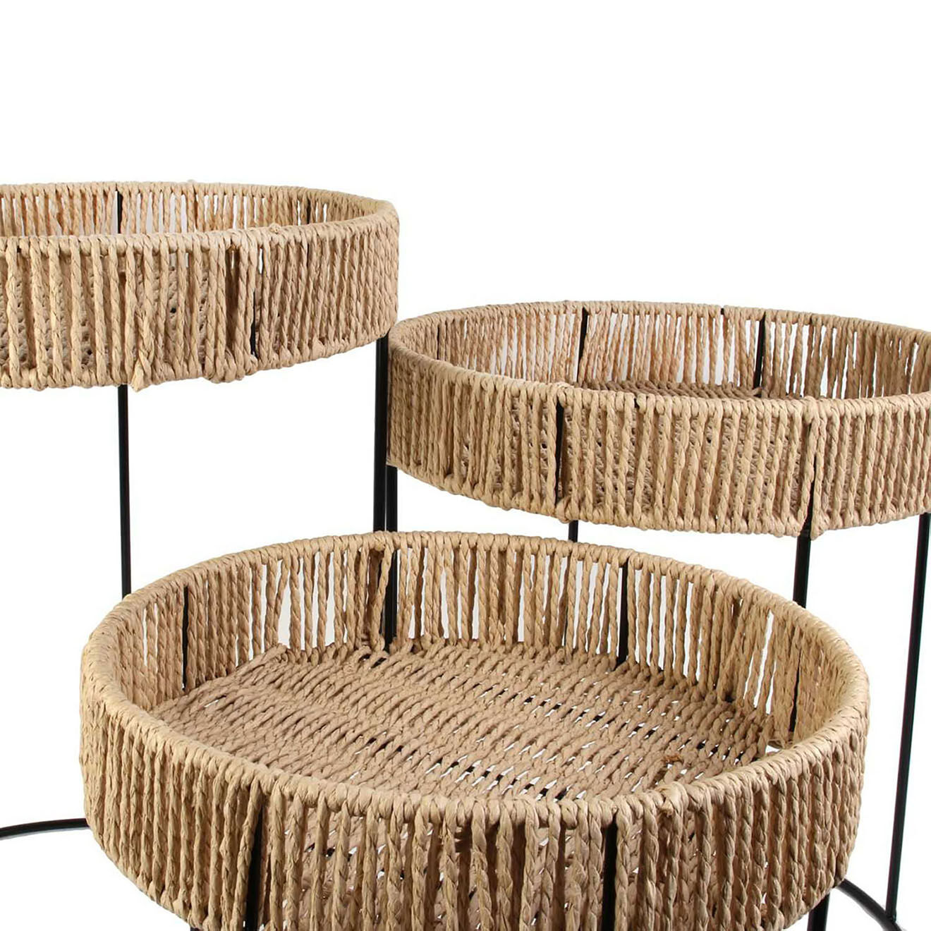 Home Deco Factory 3 Tables Gigognes beige/noir - 112x52x40 cm