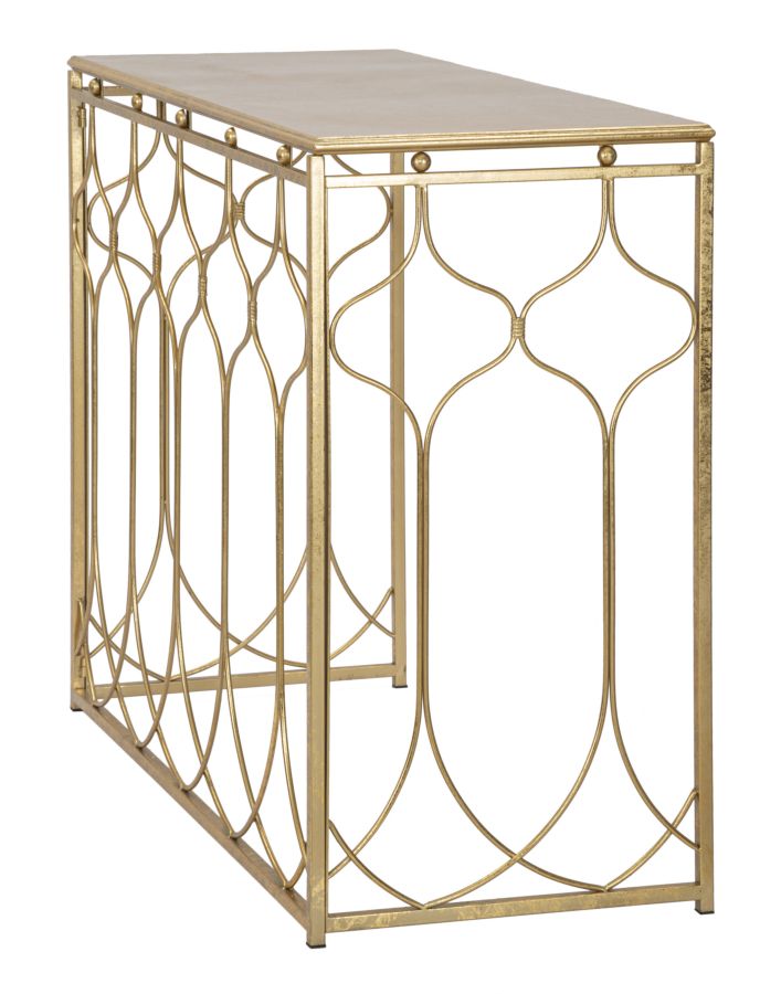 Mauro Ferretti Arab console in goud metaal met gouden blad