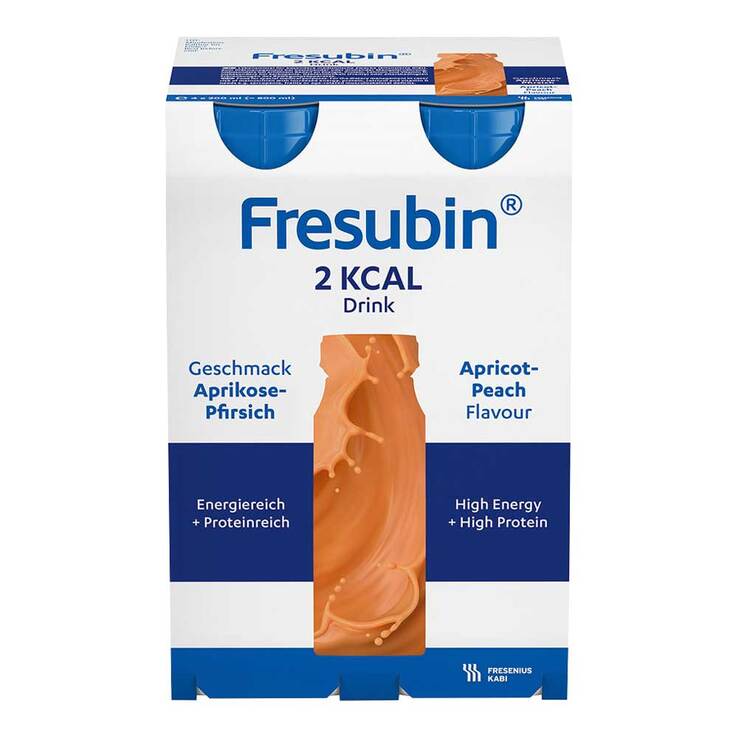 Fresubin 2 kcal Drink Aprikose Pfirsich, 8X4X200 ml