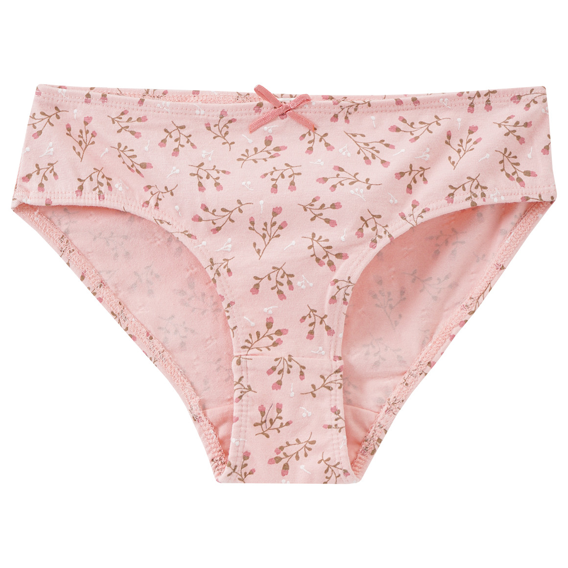 Yigga 5 Mädchen Slips mit Blumen-Muster rosa / creme / dunkelgrau