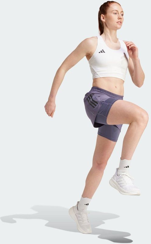 adidas - Own the Run - Korte Broeken - 2-in-1 - Dames - Normale Pasvorm - Climacool
