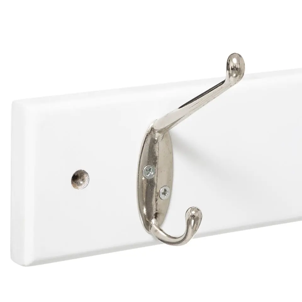 5Five Wandkapstok - wit - 6-haaks - 58 x 9 cm - MDF