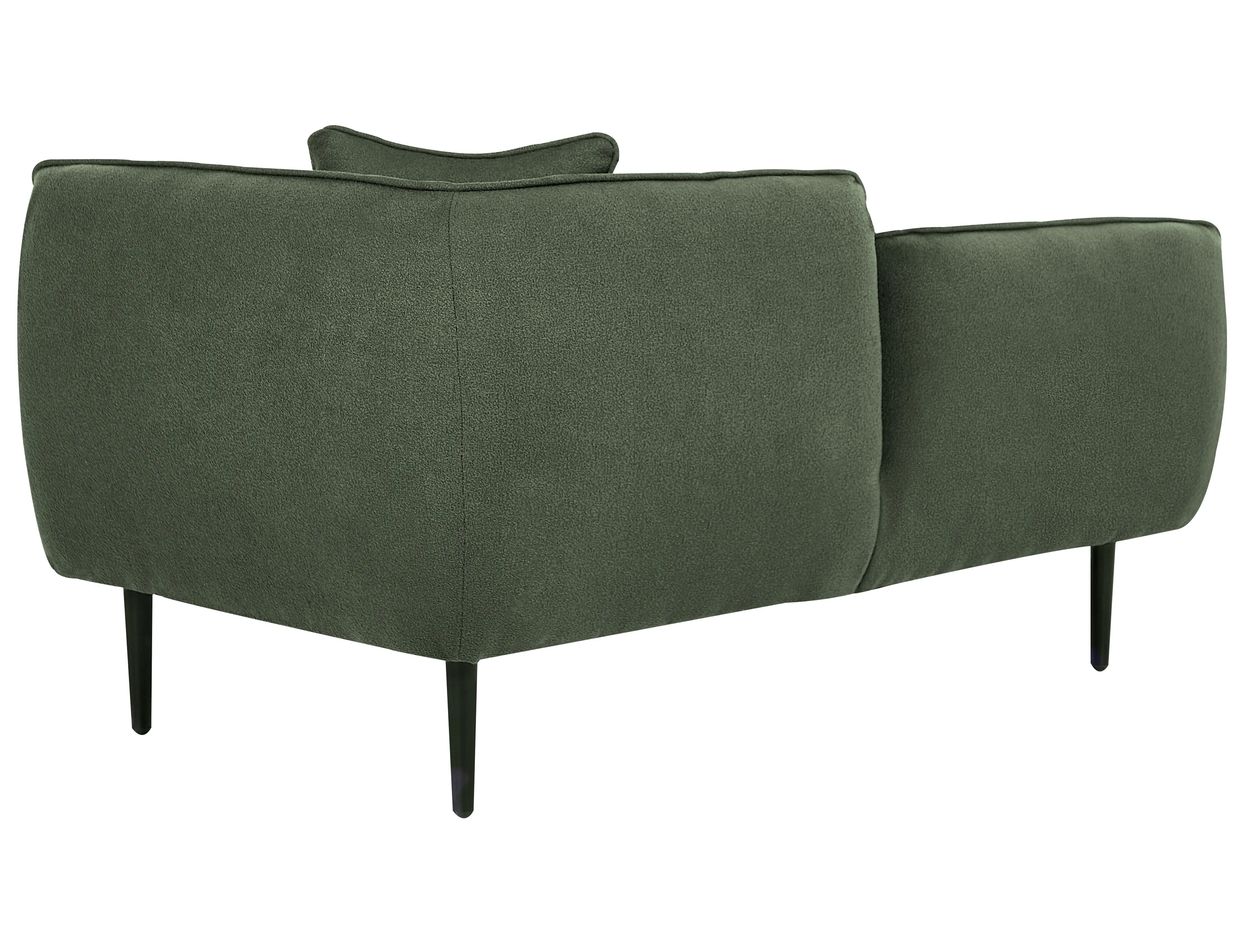 Rechtszijdige chaise longue CHEVANNES Bouclé Donkergroen