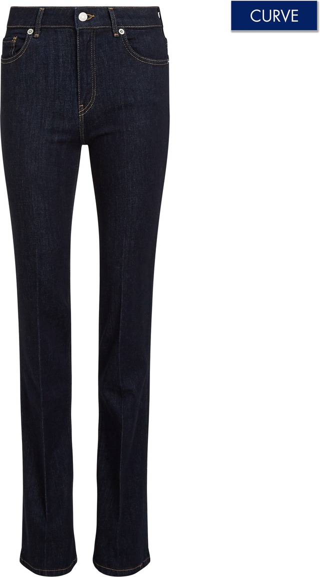 Tommy Hilfiger Curve Bootcut-Jeans »CRV BOOTCUT RW RINSE«, in Grossen Grössen, Five-Pocket-Form