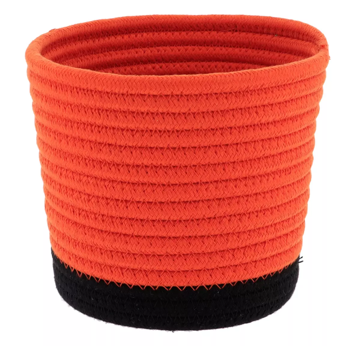 Lot de 3 paniers (H16 cm) Black Line Terre de sienne/Noir