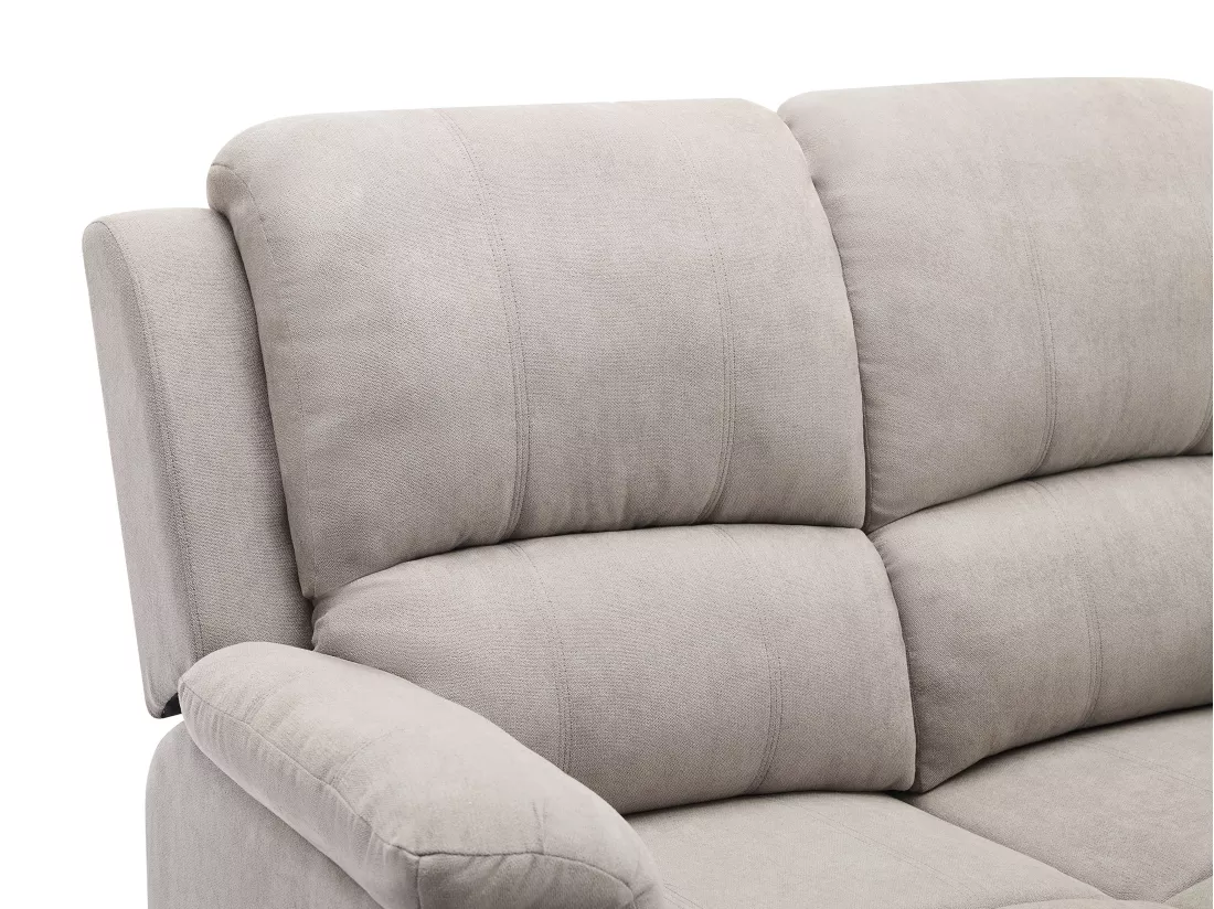 Canapé 2 places relax en microfibre gris clair BRODY