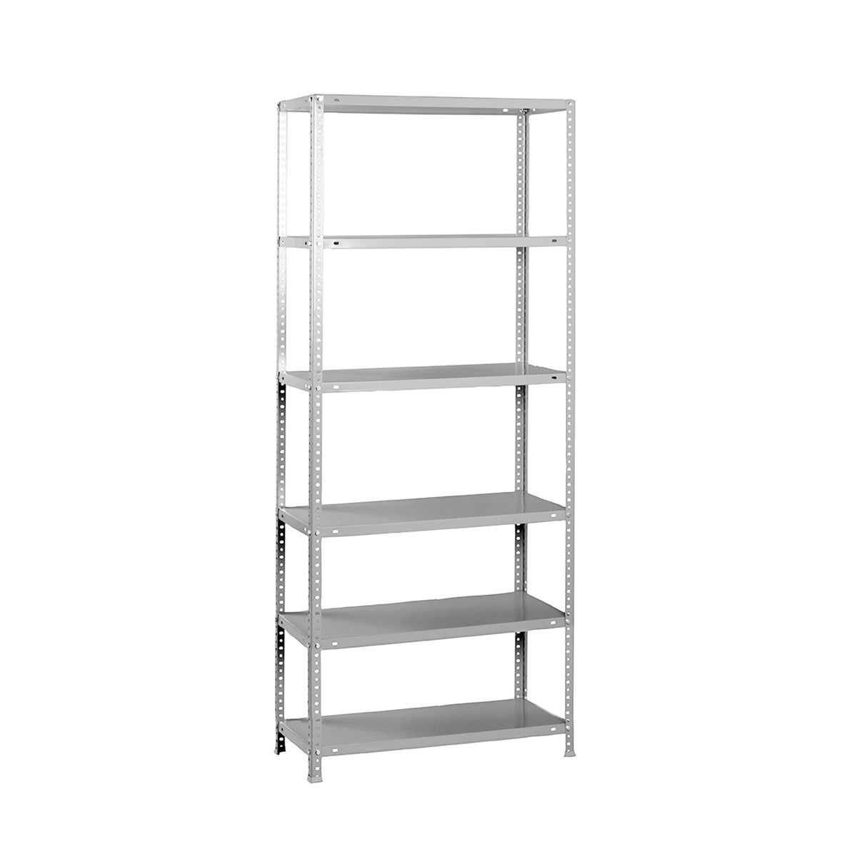 PROREGAL Panda Tall boutloze stellingkast, HxBxD 200 x 110 x 50 cm, 6 legplanken, legplankbelasting 90 kg, grijs