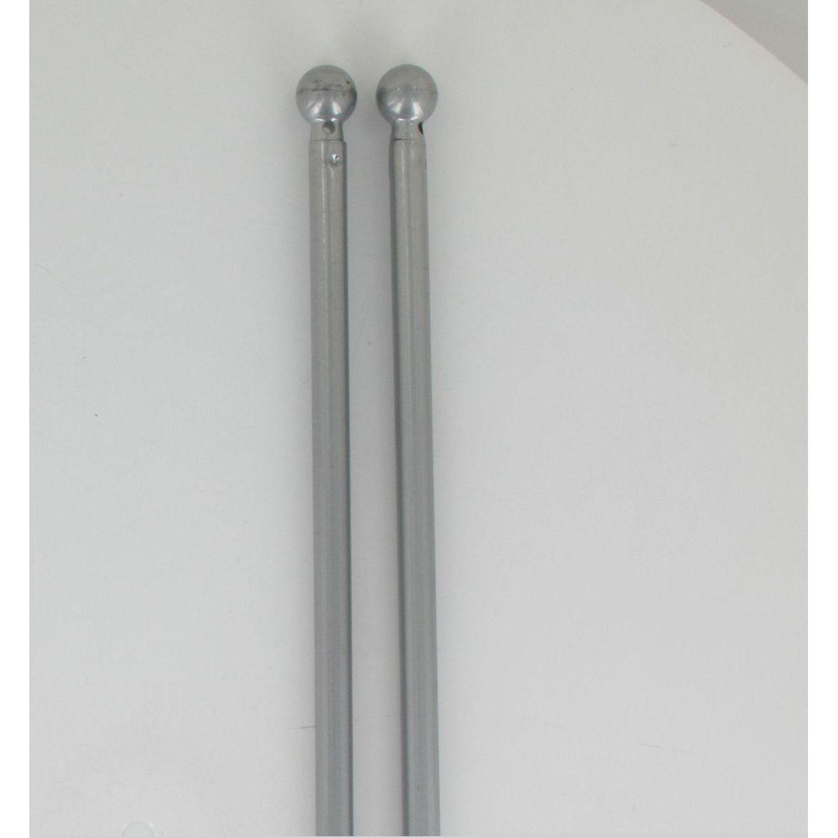 TRINGLE VITRAGE RONDE EXTENSIBLE D7 40 X 60 X 2 ARGENT