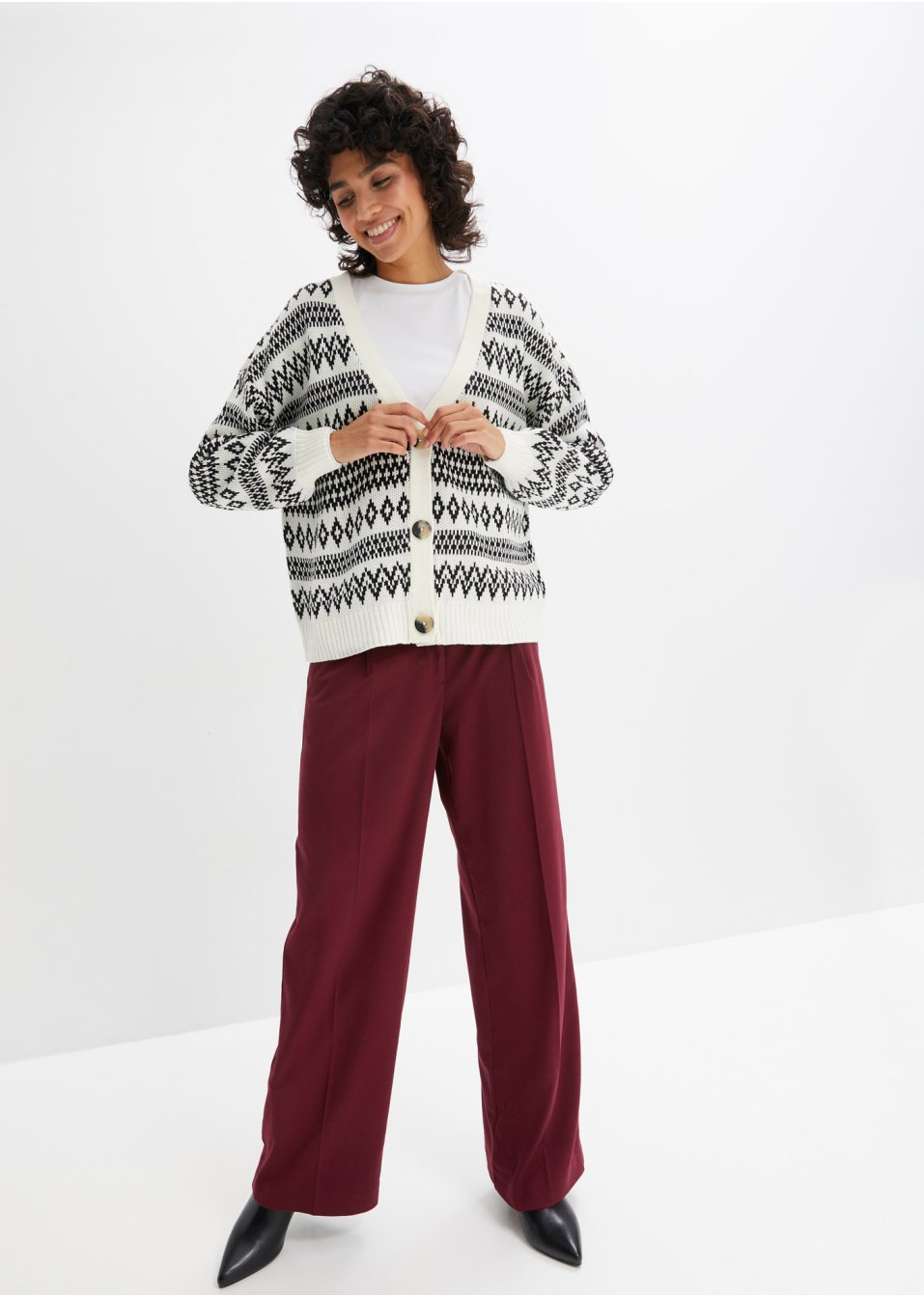 Gilet norvégien en maille avec boutons