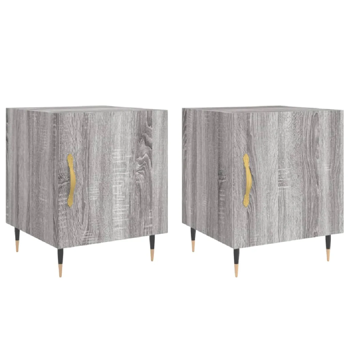 VIDAXL Tables de chevet 2 pcs - Sonoma gris
