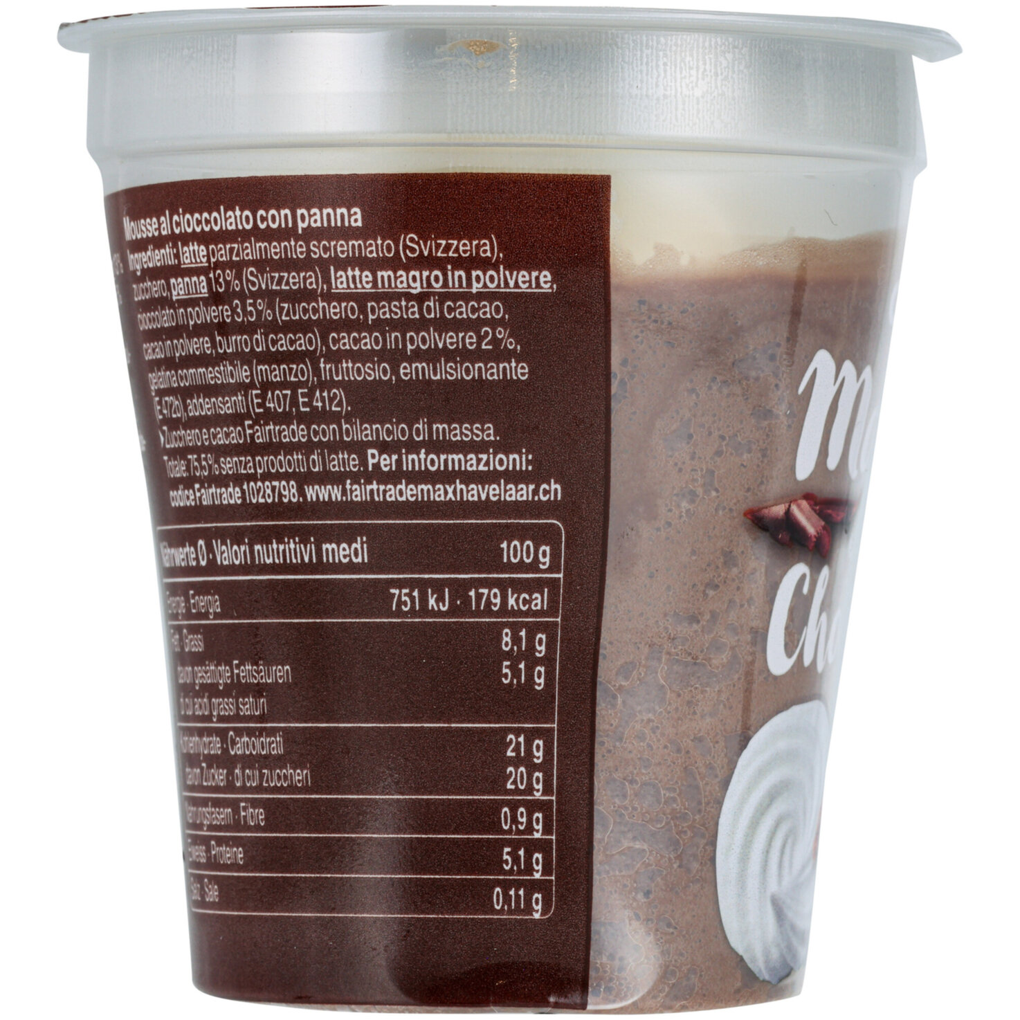 Fairtrade Mousse au Chocolat 75g