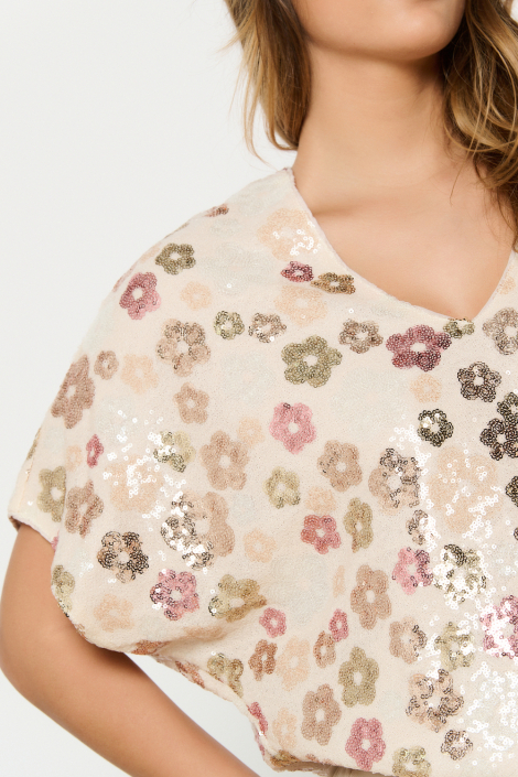 LolaLiza ecru dames t-shirt