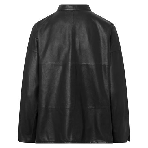 Depeche Kerry Leather Skjorte, Black (Nero), 42