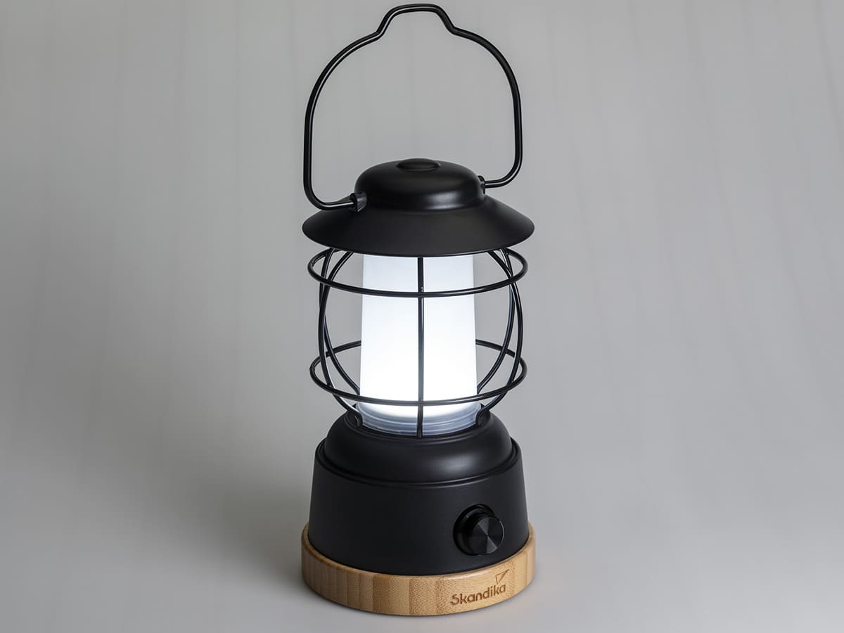 Skandika Kiruna Jord LED retro lamp met powerbank