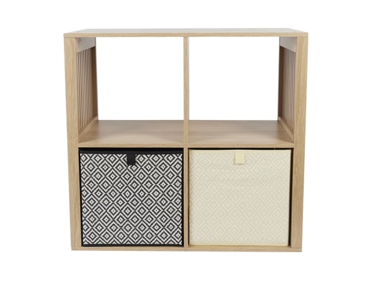 THE HOME DECO FACTORY - Etagère de rangement 4 cases saulk - marron