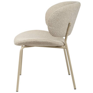 KARWEI eetkamerstoel Lola beige bouclé stof