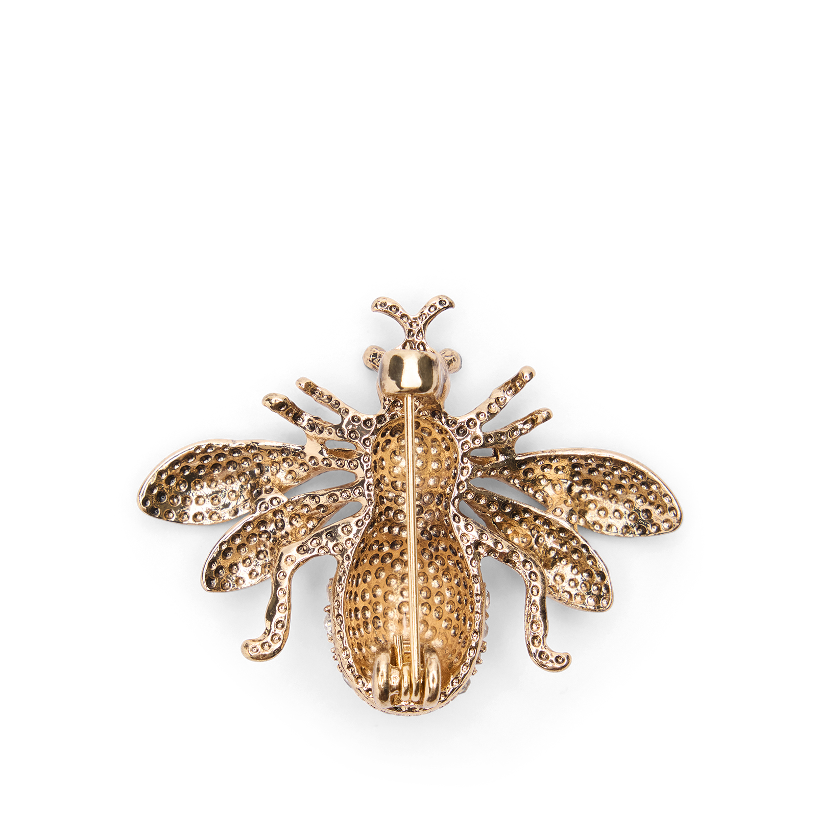 Gouden kevertjes broche met diamantjes