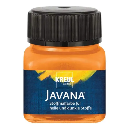 Javana Stoffmalfarbe für helle und dunkle Stoffe, 20 ml Glas orange