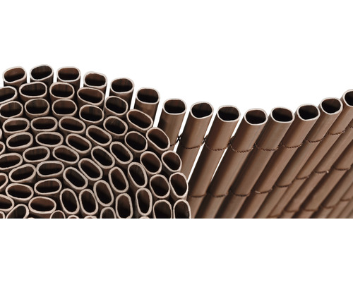 Konsta PVC ovaal privacyscherm, 3 x 0,9 m, bruin, structuur