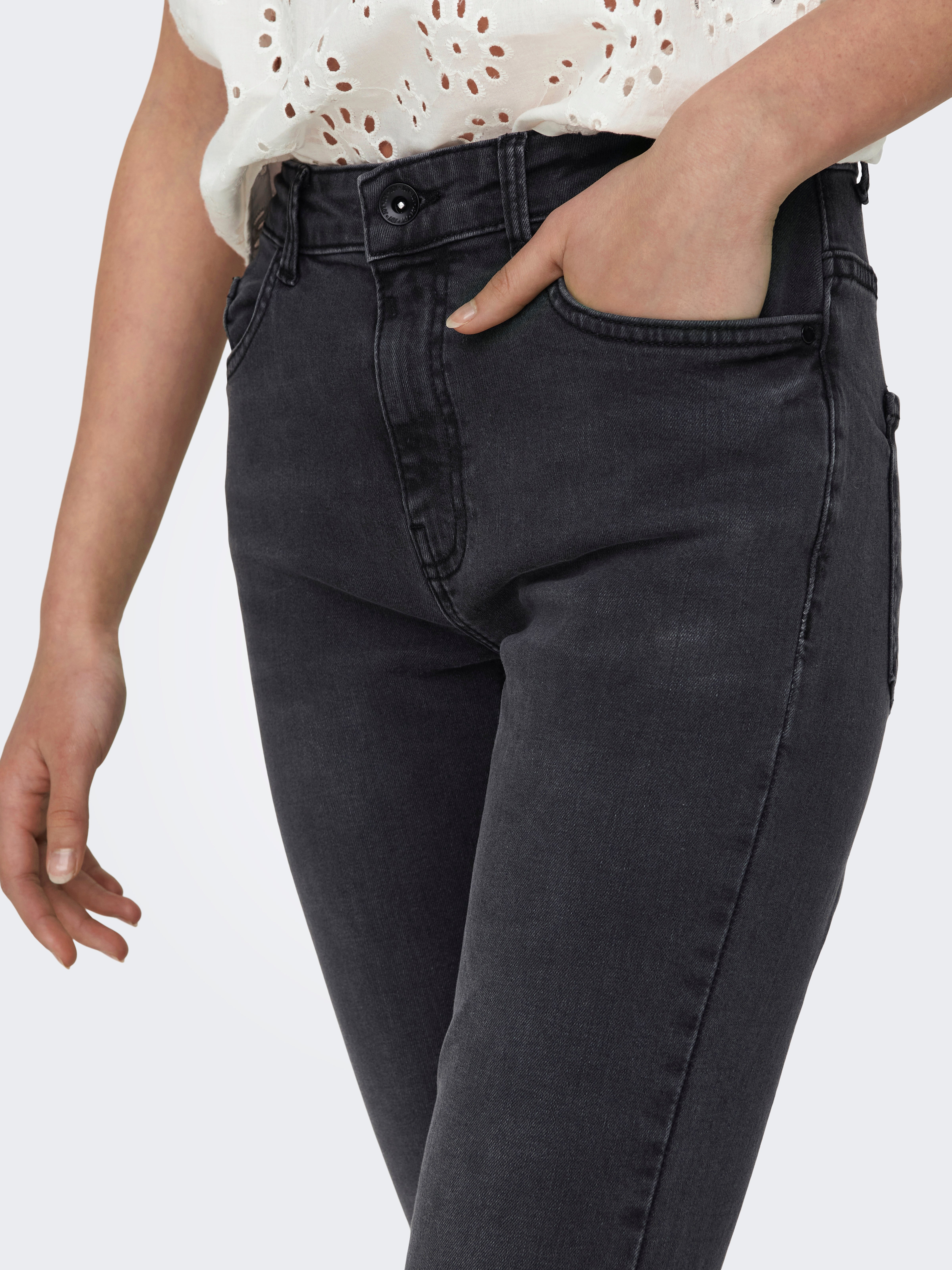 JDYBLUME Mittlere Taille Skinny Fit Jeans Black Denim