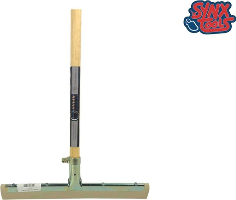 Synx Tools - Vloertrekker - Zwart Synthetisch Rubber - Inclusief Steel 150cm