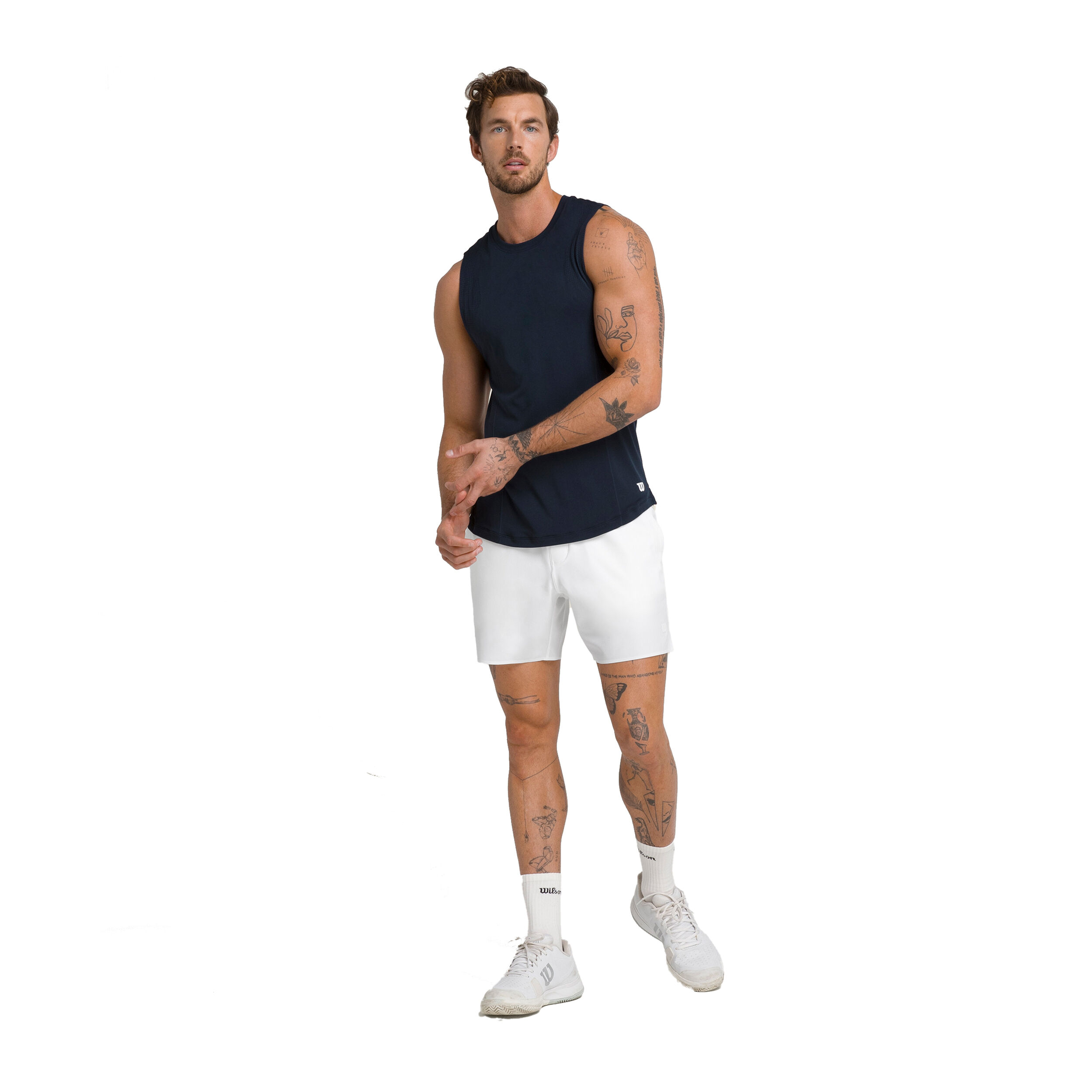 Wilson Tournament 7in Shorts Hommes - Blanc