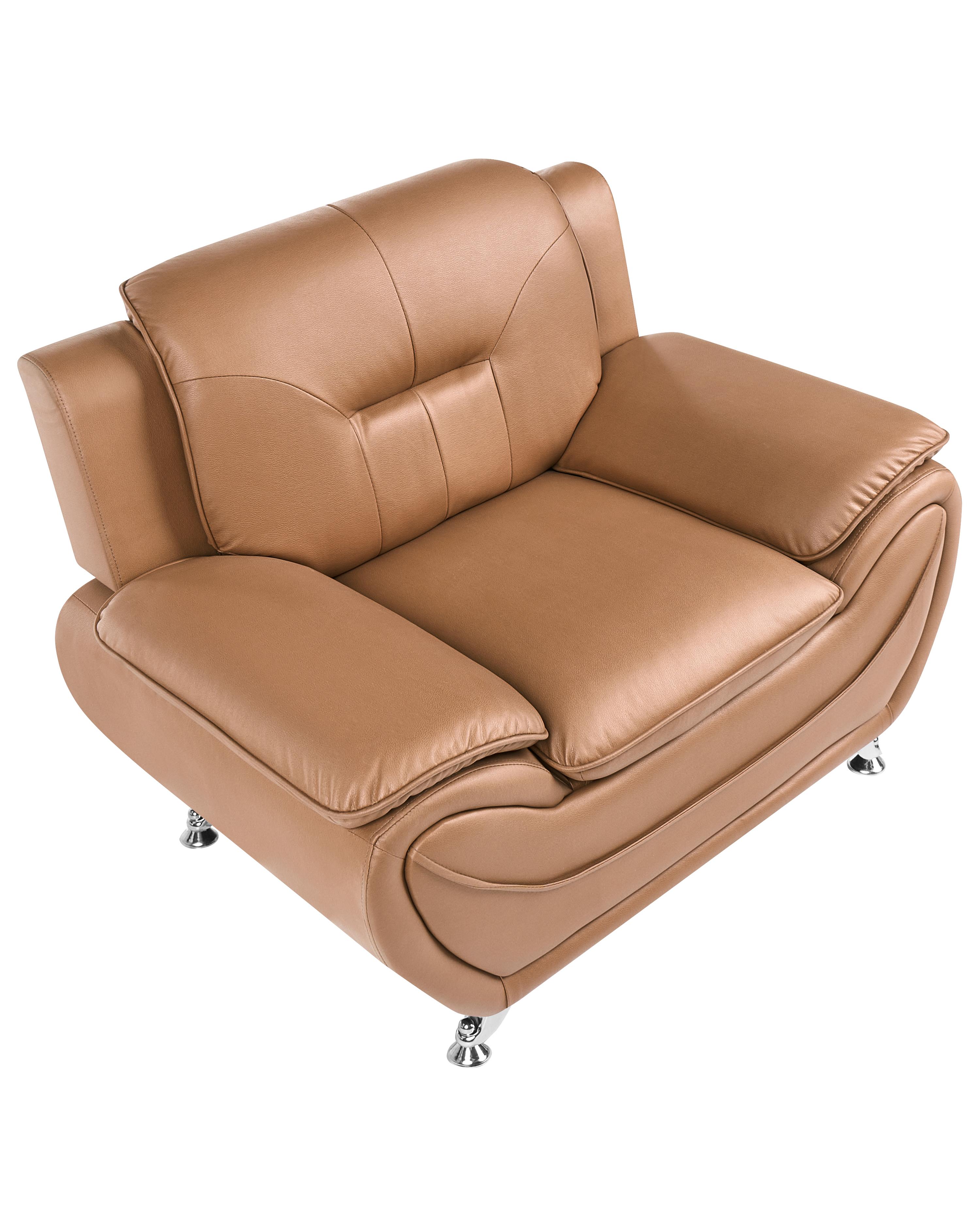 Fauteuil LEIRA Kunstleer Goudbruin
