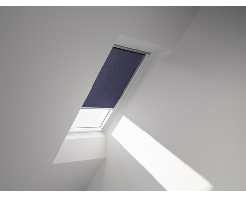 VELUX privacy rolgordijn, donkerblauw, effen kleur, handmatig, aluminium frame, RFL C02 9050S