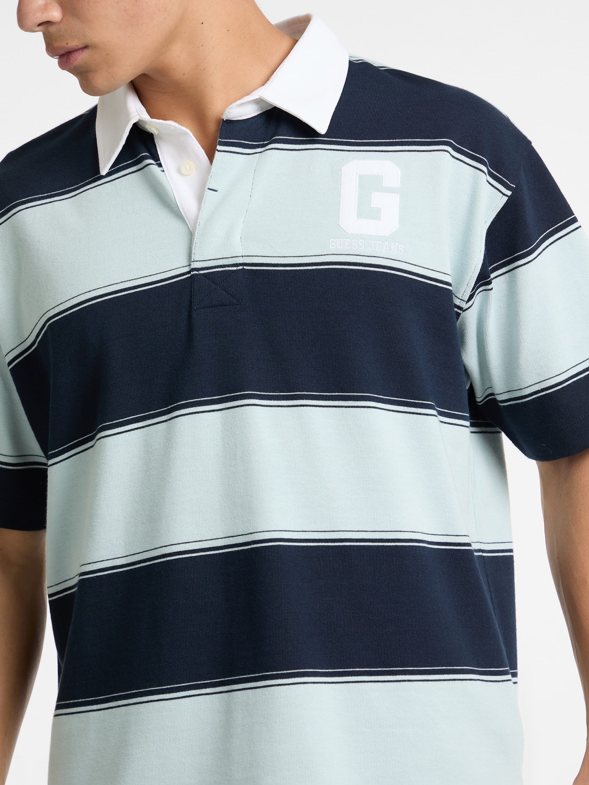 Polo de rugby listrado