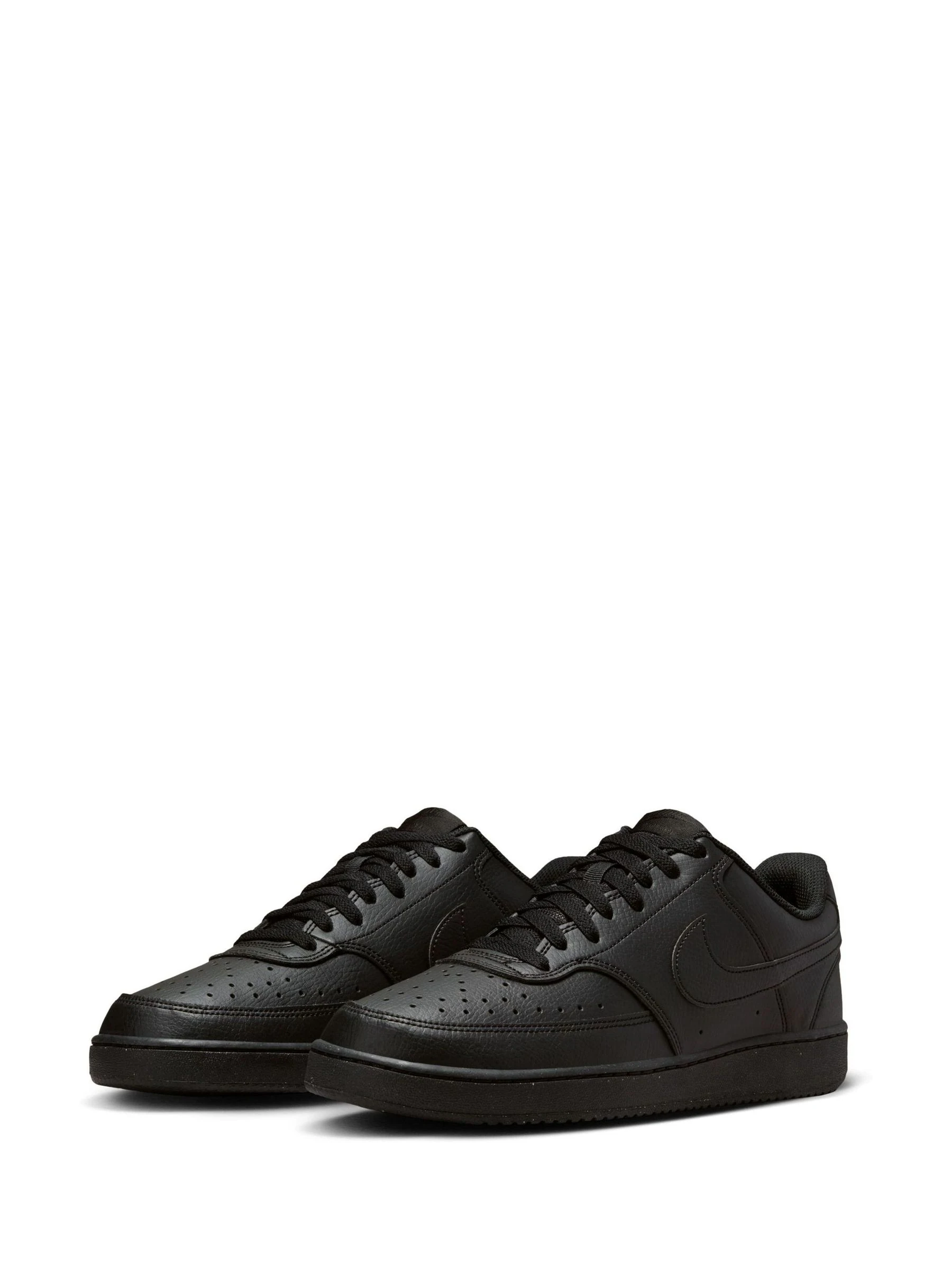 Zwart/zwart - Nike Court Vision lage sneakers