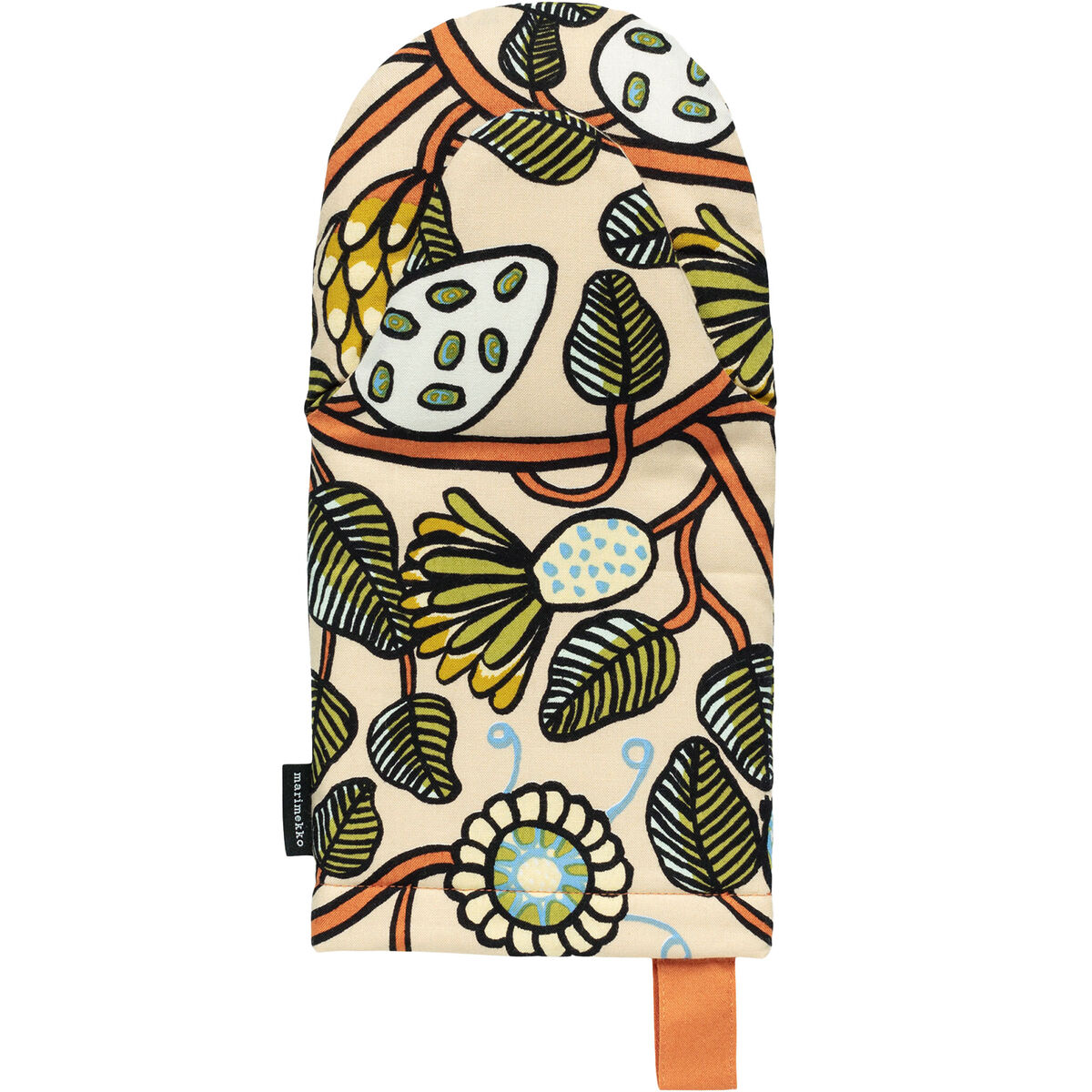 Marimekko Pieni Tiara gryteklut, sand/grønn/oransje