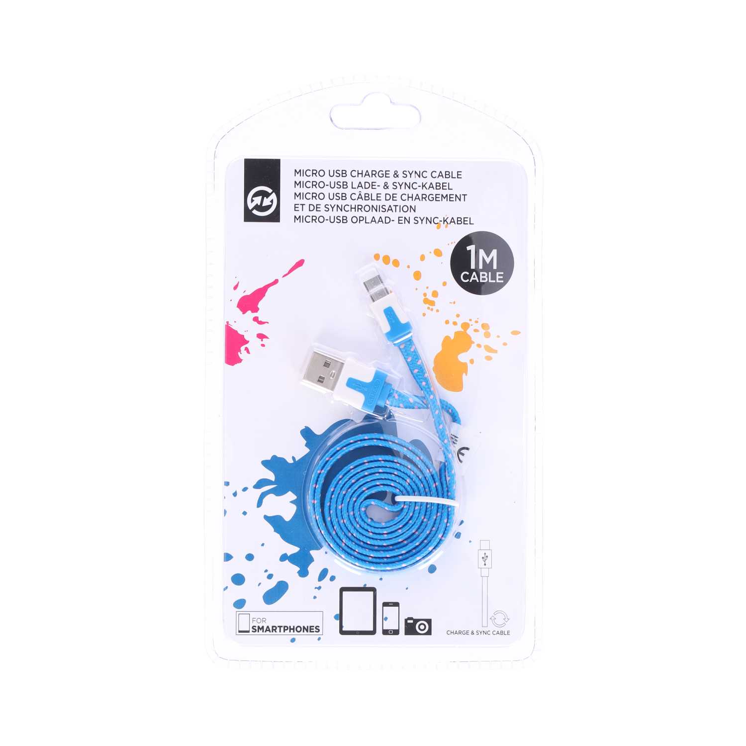 2in1 USB Sync-/Ladekabel 6farbig