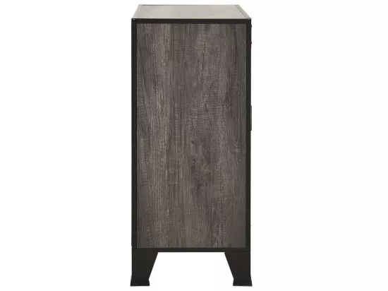 Armoire de rangement Gris 72x36x82 cm Métal et MDF